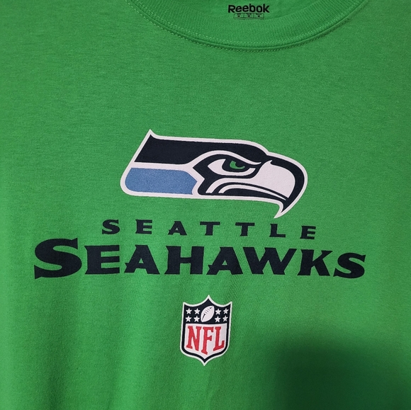 Seattle Seahawks Neon Green Long Sleeve Men's T-Shirt Size Medium. - Picture 5 of 9